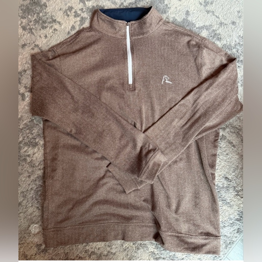 Rhoback Herringbone Quarter Zip